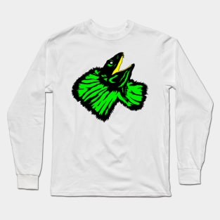 Neon Green Frilled-neck Lizard Long Sleeve T-Shirt